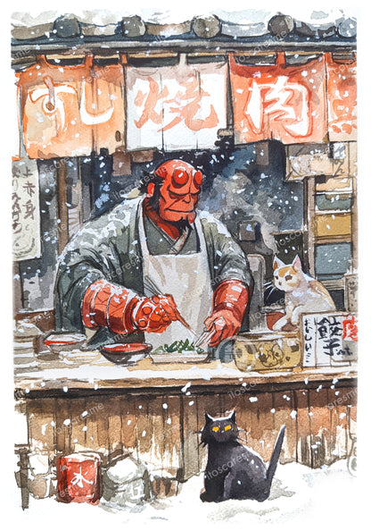 Hellboy (すし) - (Print)