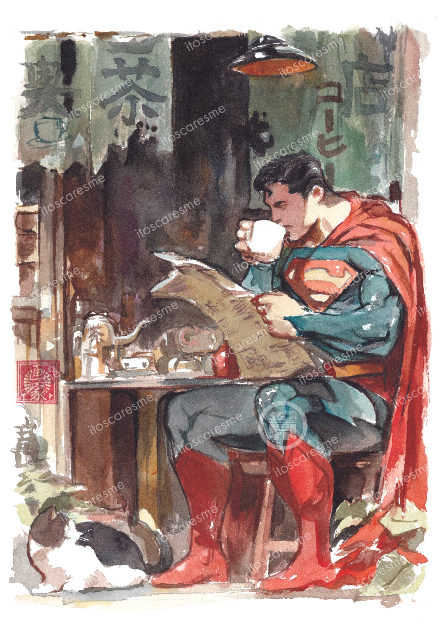 Superman 喫茶店 (Print)