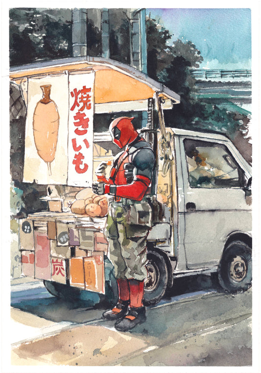 Wade - Food Truck! 焼いも　デドプール (Print)