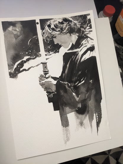 Luke 墨絵 (sumi-ink) (Print)