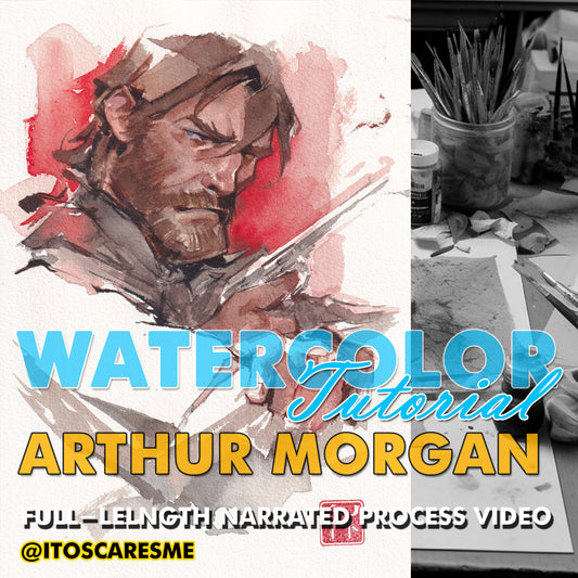 Arthur Morgan - Proceso de pintura en acuarela - (Completamente narrado) 